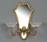 New! Gorgeous Crystal and Brass Mirror Sconce