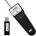 August LP107T - Wireless Presenter mit Rote Laserpointer - Schnurlos Powerpoint (2.4GHz RF) Fernbedienung mit N�chste/Vorige Folie Tasten und Vibrationsalarm / Timer - Fernsteurung Reichweite: 15m - Batteriebetrieben (2xAAA Ink.)