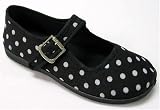 Girls Polka Dot Mary Janes Shoes Black