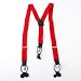 Red Checkered Classic Men's striped Suspenders for work Y-Back Leather Adjustable for all sizes Y&G business Suspenders SP2005