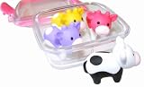 Iwako Japanese Erasers In A Mini Bento Box - Cows