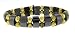 Hematite Bracelet - Tanker with Gold Colored Roses