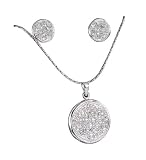 Young & The Restless ~ Sharon Abbott ~ Silver CZ Cubic Zirconia Pave Necklace SET 418OGCDSymL. SL160 Young & The Restless ~ Sharon Abbott ~ Silver CZ Cubic Zirconia Pave Necklace SET