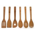 Lipper International 826 Set of 6 Bamboo Kitchen Tools, in Mesh Bag