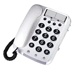 Geemarc Dallas 10 Big Button Corded Telephone - White