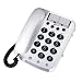 Geemarc Dallas 10 Big Button Corded Telephone - White