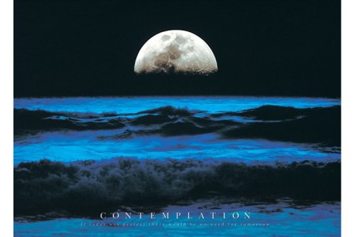 Empire 16119 Motivational - Contemplation - Blue Moon, Poster ca. 91,5 x 61 cm