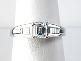 Emerald Cut and Baguette Diamond Ring