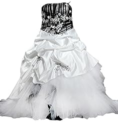 Plus Size Strapless Feathers Crystal Tulle  Dress