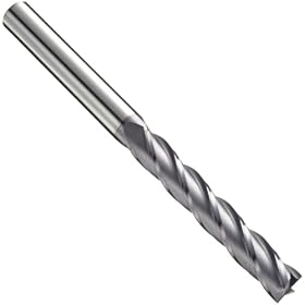 Niagara Cutter C430 Carbide End Mill, General Purpose, TiAlN, 4 Flutes, Square End, 1-1/2" Cutting Length, 3/8" Cutting Diameter