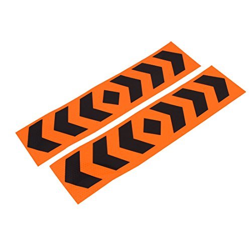 Cheap Car 39x9.5cm Reflective Stickers 2pcs Orange Black Best Car