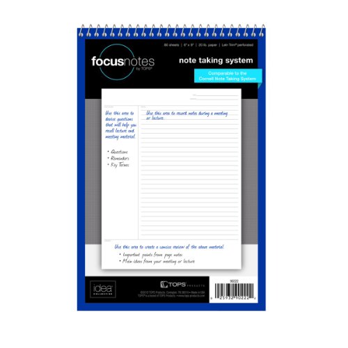 TOPS FocusNotes Steno Book, 6 x 9 Inches, White, 80 Sheets (90222) TOPS FocusNotes Steno Book, 6 x 9 Inches, White, 80 Sheets (90222)