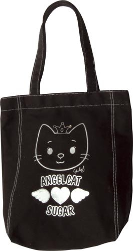 United Labels 0804877 - Angel Cat Sugar Einkaufstasche 30 x 23 cm, schwarz