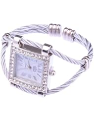 BestDealUSA Fashionable Cute Lady Roman Numerals Dial Square Bracelet Watch