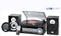 Clatronic MC 1033 Kompaktanlage (Plattenspieler, MMC-/SD-Kartenslot, USB 2.0) schwarz