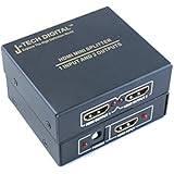 J-Tech Digital JTD-MINI-1x2SP 2 Port 1X2 Powered Hdmi Super Mini Splitter for Full Hd 1080P with 3D Capability