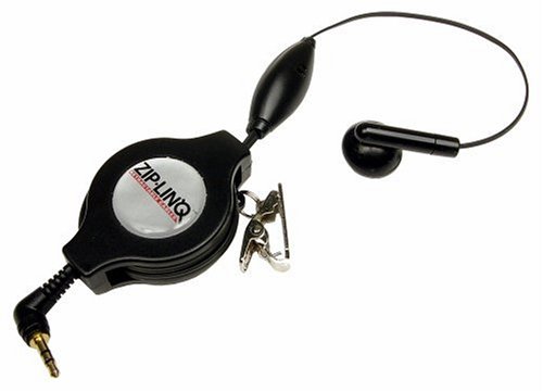 Cables Unlimited Retractable Universal 2.5mm Cell Phone Handsfree Headset (Black) Cables Unlimited Retractable Universal 2.5mm Cell Phone Handsfree Headset (Black)