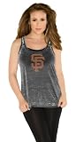MLB Women's Sf Giants Burnout Tank Top (Black, X-Large)