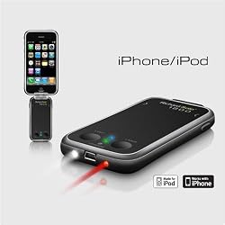 RichardSolo 1800 External Battery Pack for iPod Touch, Classic, Nano and iPhone 2G, 3G, 3GS, 4 and 4s - With a Built in Red laser pointer and LED white flashlight