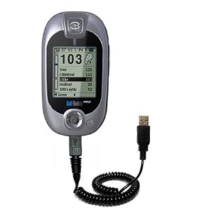 Coiled Usb Cable For The Golf Buddy Pro Gps Range Finder With Power Hot Sync And Charge Capabilities - Uses Gomadic Tipexchange Technology
