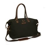 Olive n Figs 100% Pure Cotton Canvas Black Duffle