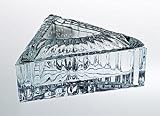 DURHAM CRYSTAL JEWELRY BOX - DURHAM 24% CRYSTAL 4.75 INCH TRIANGULAR JEWELRY BOX