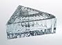 DURHAM CRYSTAL JEWELRY BOX - DURHAM 24% CRYSTAL 4.75 INCH TRIANGULAR JEWELRY BOX