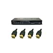 5 Port Smart HDMI Switch + 4x HDMI 6FT Cable: 1.3a Category 2