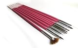 MoYou Nail Art 8 Pcs Set of Acrylic Nail Art Design Painting Brush