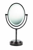 Conair BE47BR Double-Sided Illuminated Oval Mirror, Oiled Bronze
