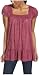 Miss Chievous Junior's Short Sleeve Burnout Tunic with Lace Trim