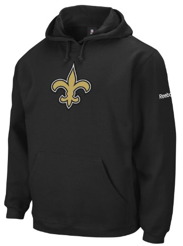 NFL Men's New Orleans Saints End Zone Playbook Hood (Black, Medium)