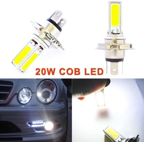 YIYU SUJIAO 20W H4 COB LED Fog Light Headlight Lamp Bulb-White 12V