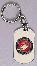 United States Marine Corps DOG TAG STYLE Metal Key Chain
