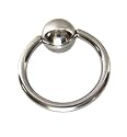 KKR0008 / Piercing Klemmkugelring BCR 1,6 x 10 mm Chirurgenstahl, z.B. für Lippe, Brust, Bauchnabel usw.