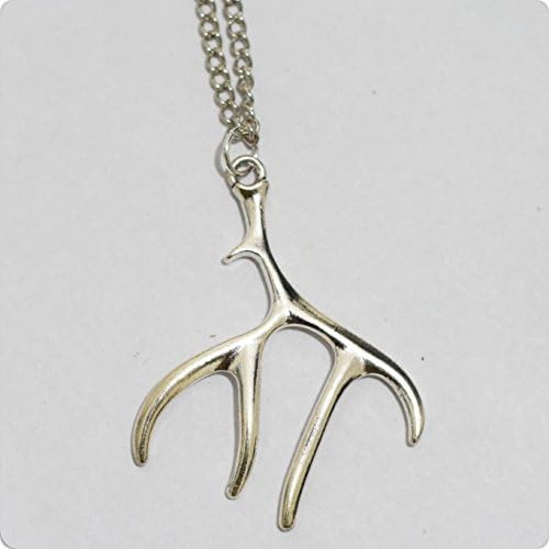 Silver Antler Necklace. Silver Antler Elk. Deer Antler Jewelry. Silver Elk Antler Necklace
