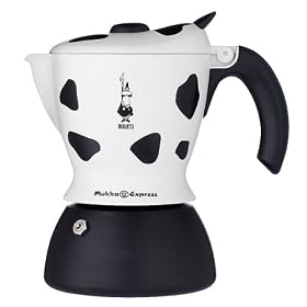 Bialetti 2-Cup Mukka Express Stovetop Cappuccino Maker- Cow Print by Bialetti
