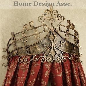 Victorian Scrollwork BED CROWN Tester Wrought Iron Cast Baroque