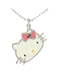 The Olivia Collection 925 Sterling Silver Enamel Kitten Pendant 18 Inch Chain