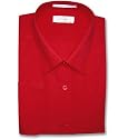 Men's Red Dress Shirt w/ Convertible Cuffs