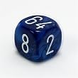 30mm Pearl Doubling Cube, Navy with White