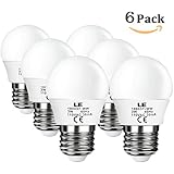 LE&reg; 3W G14 E26 LED Bulbs, 25W Incandescent Bulb Equivalent,Not Dimmable, 200lm, Warm White, 2700K, 180&deg; Beam Angle, LED Light Bulbs, E26 Medium Base, Pack of 6 Units