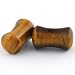 Pair of Yellow Tiger's Eye Stone Double Flared Domed Plugs: 2g