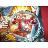 Bakugan Battle Brawlers Booster Pack Pyrus Red Two Headed HYDRANOID Evolved Chrome