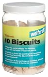 Wolfcraft 2990405 of #0 Compressed Wafer Shaped Wood Biscuits for Joining Wood Pieces, 150 Piece Jar