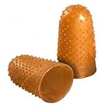 Swingline Parr Rubber Finger Tips - 12 with 0.68 Diameter - Rubber - Amber