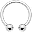 12 Gauge Internally Threaded Horseshoe Circular Barbell - 5/8" 5mm