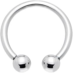 12 Gauge Internally Threaded Horseshoe Circular Barbell - 5/8" 5mm