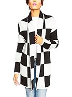 SO Cachemire & Knitwear Chaqueta Punto Sienna (Negro / Blanco)