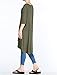 Mordenmiss Women's Half Sleeve High Low Loose Tunic Tops Casual Tee Shirts Army Green-XXL